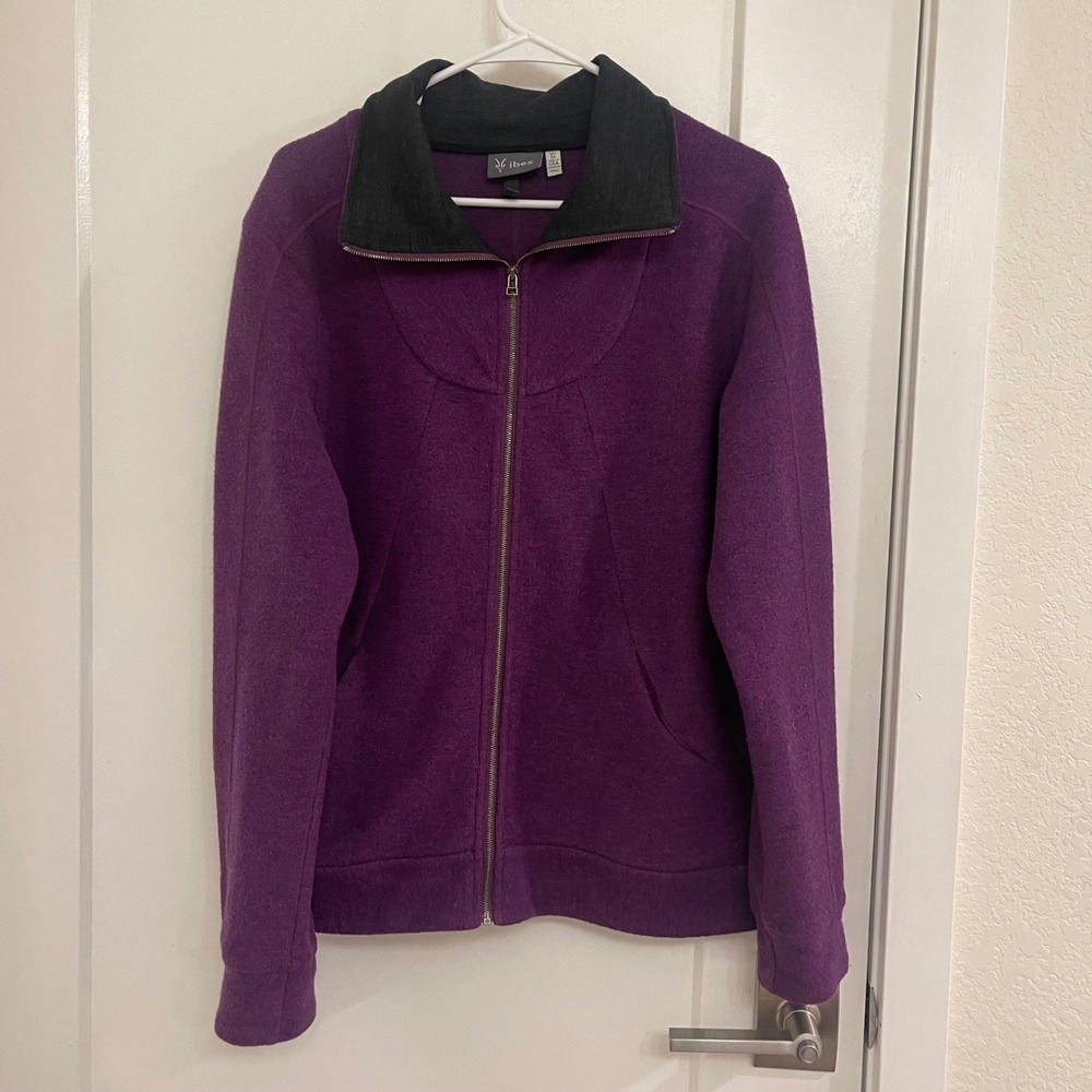 Ibex Women's Merino Wool Purple Jackets Outerwear Winter Fall Hiking
